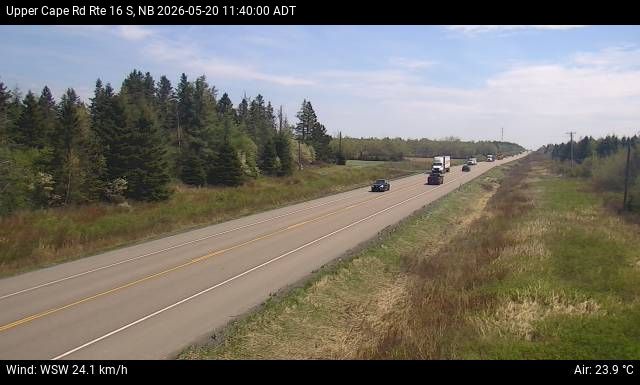 Web Cam image of Upper Cape Road (NB Highway 16)