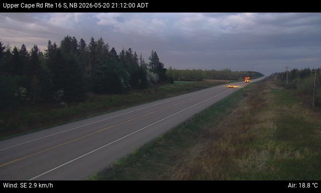 Web Cam image of Upper Cape Road (NB Highway 16)