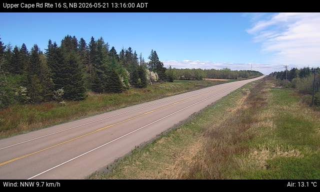 Web Cam image of Upper Cape Road (NB Highway 16)