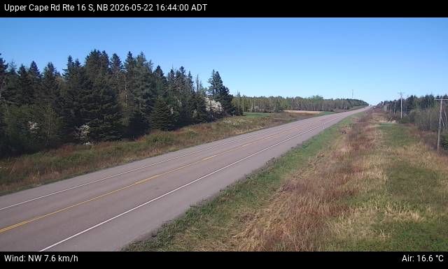 Web Cam image of Upper Cape Road (NB Highway 16)