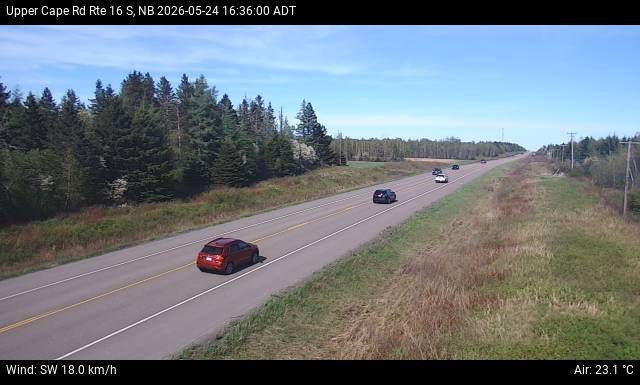 Web Cam image of Upper Cape Road (NB Highway 16)