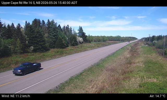 Web Cam image of Upper Cape Road (NB Highway 16)