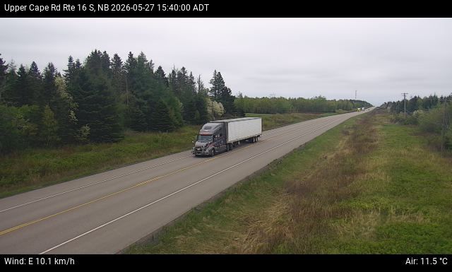 Web Cam image of Upper Cape Road (NB Highway 16)