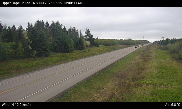 Web Cam image of Upper Cape Road (NB Highway 16)