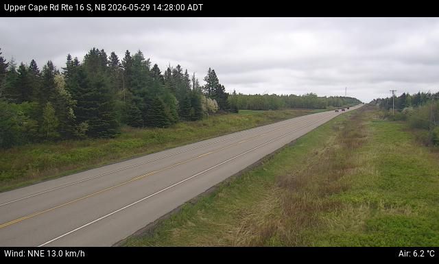 Web Cam image of Upper Cape Road (NB Highway 16)