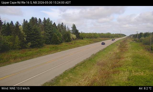 Web Cam image of Upper Cape Road (NB Highway 16)