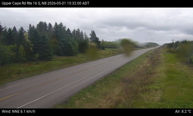 Web Cam image of Upper Cape Road (NB Highway 16)