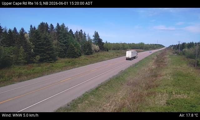 Web Cam image of Upper Cape Road (NB Highway 16)