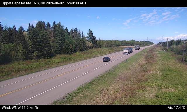 Web Cam image of Upper Cape Road (NB Highway 16)