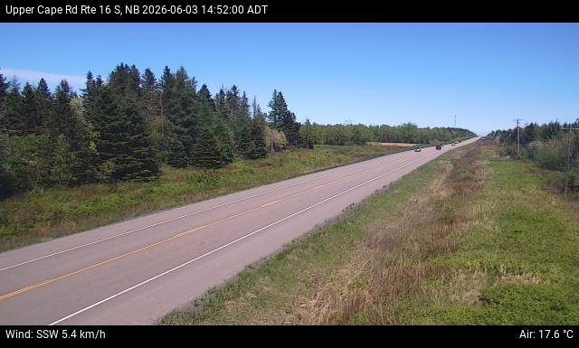 Web Cam image of Upper Cape Road (NB Highway 16)