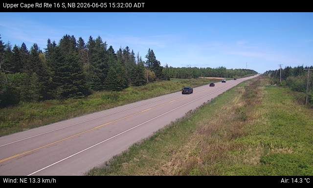 Web Cam image of Upper Cape Road (NB Highway 16)