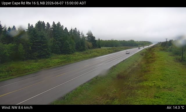 Web Cam image of Upper Cape Road (NB Highway 16)