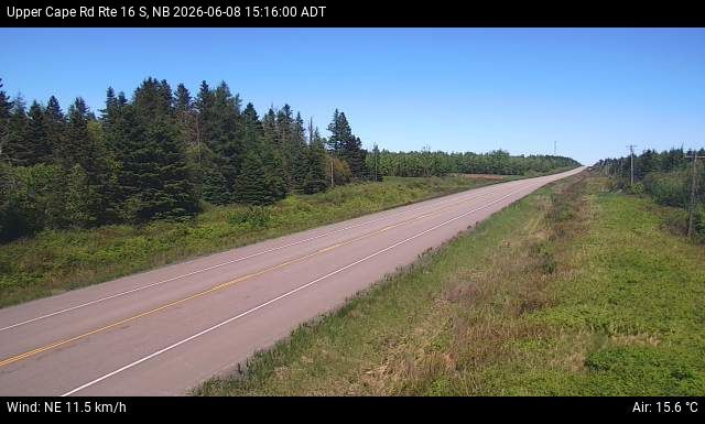 Web Cam image of Upper Cape Road (NB Highway 16)