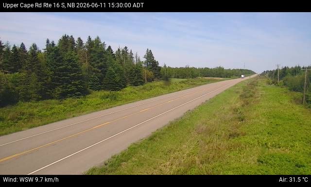 Web Cam image of Upper Cape Road (NB Highway 16)