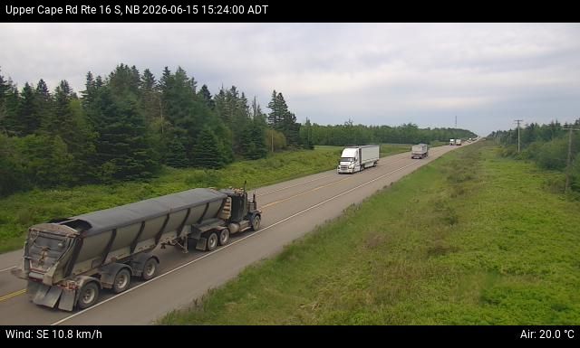 Web Cam image of Upper Cape Road (NB Highway 16)