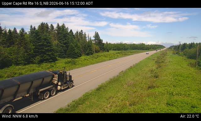 Web Cam image of Upper Cape Road (NB Highway 16)