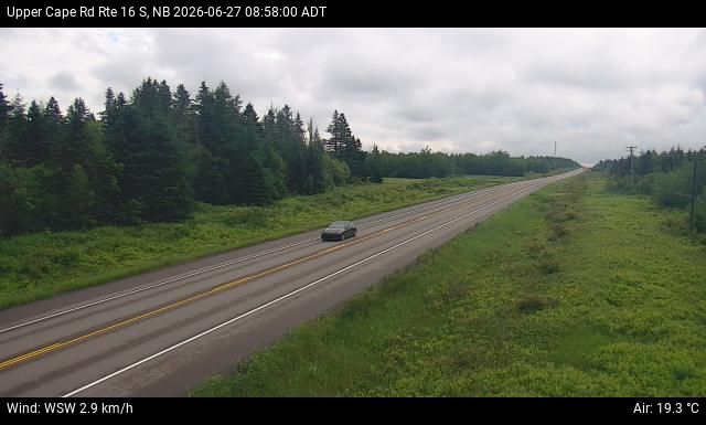 Web Cam image of Upper Cape Road (NB Highway 16)