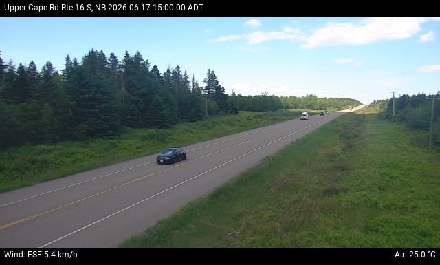 Web Cam image of Upper Cape Road (NB Highway 16)