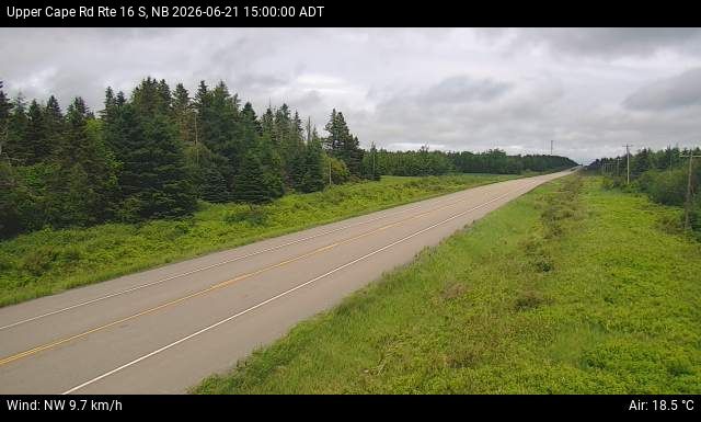 Web Cam image of Upper Cape Road (NB Highway 16)