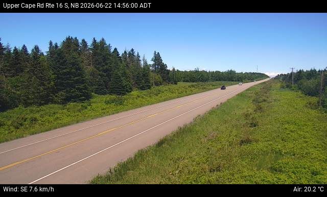 Web Cam image of Upper Cape Road (NB Highway 16)