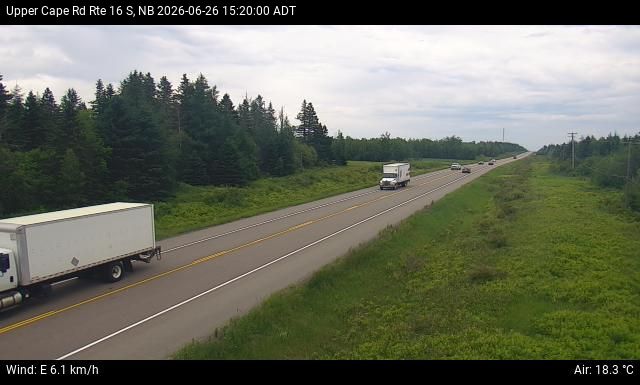 Web Cam image of Upper Cape Road (NB Highway 16)