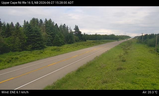 Web Cam image of Upper Cape Road (NB Highway 16)