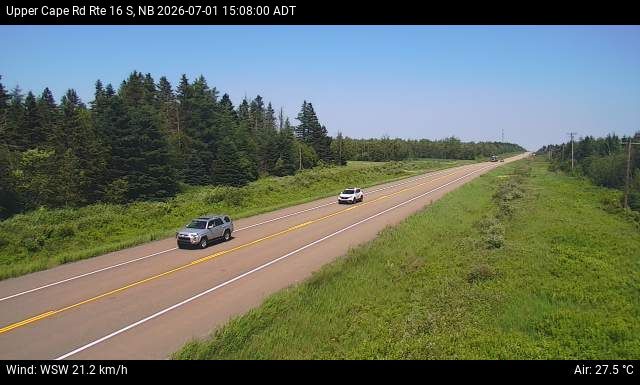 Web Cam image of Upper Cape Road (NB Highway 16)