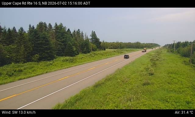 Web Cam image of Upper Cape Road (NB Highway 16)