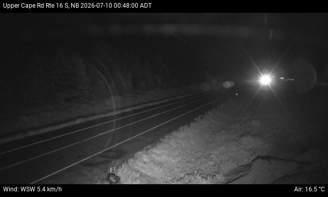 Web Cam image of Upper Cape Road (NB Highway 16)
