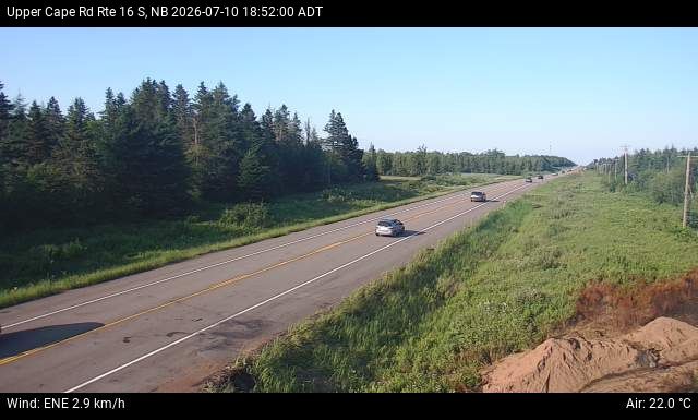 Web Cam image of Upper Cape Road (NB Highway 16)