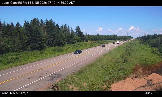 Web Cam image of Upper Cape Road (NB Highway 16)