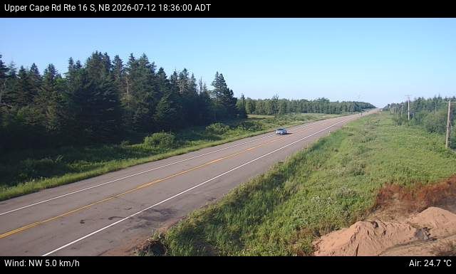 Web Cam image of Upper Cape Road (NB Highway 16)
