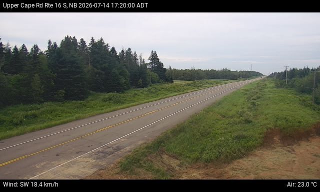 Web Cam image of Upper Cape Road (NB Highway 16)