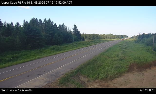 Web Cam image of Upper Cape Road (NB Highway 16)
