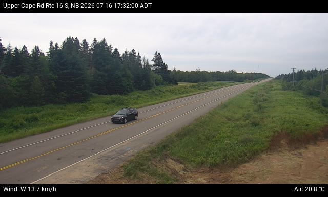 Web Cam image of Upper Cape Road (NB Highway 16)