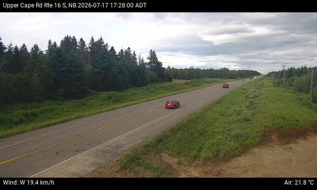 Web Cam image of Upper Cape Road (NB Highway 16)