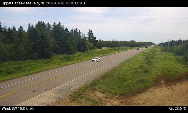 Web Cam image of Upper Cape Road (NB Highway 16)
