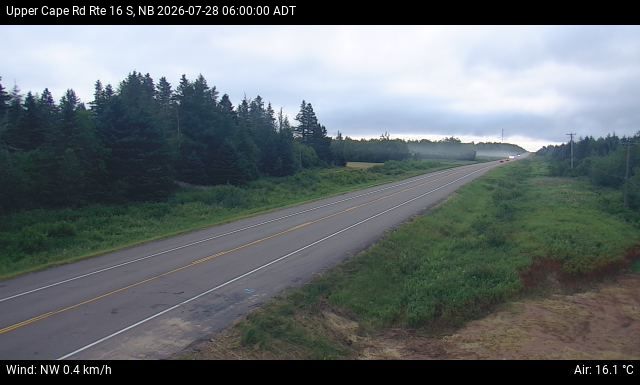 Web Cam image of Upper Cape Road (NB Highway 16)