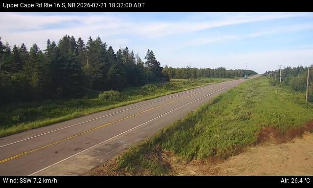Web Cam image of Upper Cape Road (NB Highway 16)