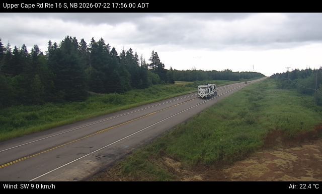 Web Cam image of Upper Cape Road (NB Highway 16)