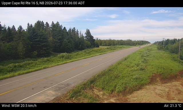 Web Cam image of Upper Cape Road (NB Highway 16)