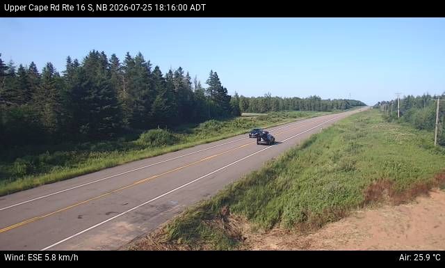 Web Cam image of Upper Cape Road (NB Highway 16)