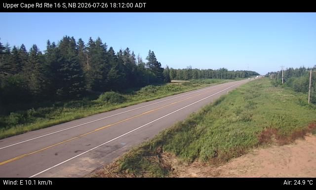 Web Cam image of Upper Cape Road (NB Highway 16)
