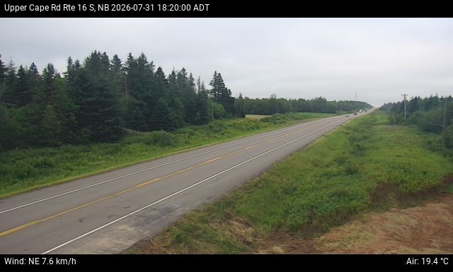 Web Cam image of Upper Cape Road (NB Highway 16)
