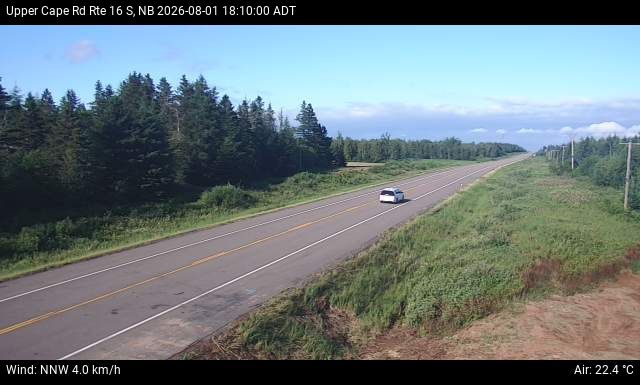 Web Cam image of Upper Cape Road (NB Highway 16)