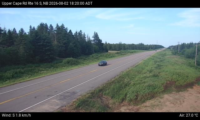 Web Cam image of Upper Cape Road (NB Highway 16)