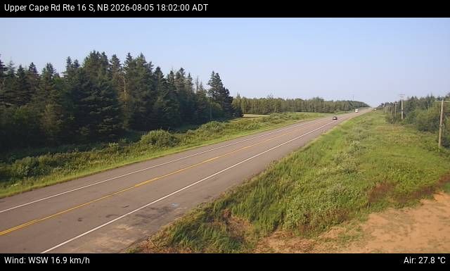 Web Cam image of Upper Cape Road (NB Highway 16)