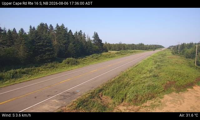 Web Cam image of Upper Cape Road (NB Highway 16)