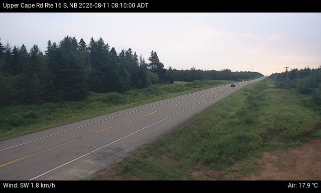 Web Cam image of Upper Cape Road (NB Highway 16)