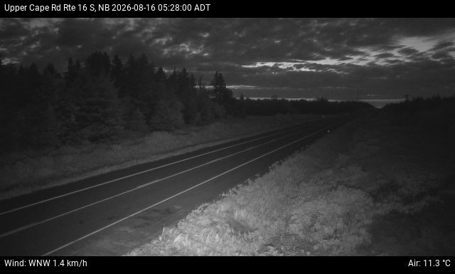 Web Cam image of Upper Cape Road (NB Highway 16)
